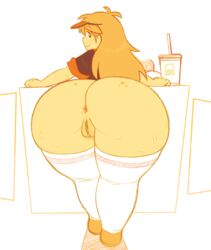 1girls 2020 anus ass big_ass big_butt blonde_hair bottom_heavy bottomless bubble_ass bubble_butt butt cam_(artist) clothed clothing dat_ass fast_food fast_food_uniform fat_ass fat_butt female female_only freckles genitals hair huge_ass huge_butt human human_only large_ass large_butt long_hair looking_at_viewer original_character plump_ass pussy round_ass shirt smile smiling smiling_at_viewer sweat thick thick_ass thick_legs thick_thighs tumblr vagina voluptuous wide_hips