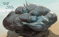1boy giant giant_male godzilla gojira hyper hyper_muscles japanese kaiju male male_only muscles muscular muscular_male ripped-saurian toho toho_(film_company)