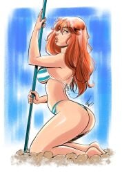 1girls ass big_ass big_breasts bikini breasts dani_docampo female huge_breasts nami_(one_piece) one_piece orange_hair solo