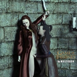 2018 2girls 3d a_song_of_ice_and_fire arya_stark brown_hair female fingering game_of_thrones incest lesbian mastodon pubic_hair pussy red_hair sansa_stark sisters
