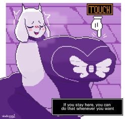 1girls curvy curvy_female furry huge_breasts massive_breasts milf pixel_(artwork) pixel_art tagme toriel undertale undertale_(series) white_body windreg