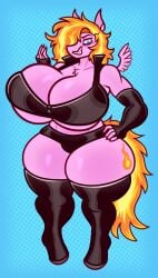 big_breasts breasts cleavage dapper_little_arts female furry huge_breasts me tag thick_thighs wide_hips