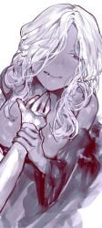 1girls artist_request big_breasts busty cleavage curves curvy dark-skinned_female dark_skin elden_ring elden_ring_nightreign female female_only fromsoftware huge_breasts large_breasts milf recluse_(nightreign) revealing_clothes white_hair witch witch_hat