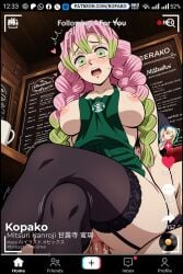 1girls ai_generated anime breasts demon_slayer green_eyes kanroji_mitsuri kimetsu_no_yaiba kopako patreon_logo patreon_username pink_hair sex tiktok uncensored vagina vaginal_penetration vaginal_sex watermark