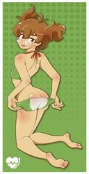 1girls back_view bikini breasts cinnamon6 female glasses kneeling pidge_gunderson solo twintails voltron voltron:_legendary_defender