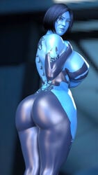 3d 3d_render 3dcg 3dx big_ass big_breasts blue_background blue_body blue_eyes blue_hair blue_skin breast_press breast_squeeze cortana female female_only halo halo_(game) halo_(series) halo_4 looking_at_viewer thick_hips xapo69