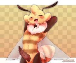 animated animation animation_meme_community barbed_penis bee beez beez_(hikorikimo) dandy's_world dandys_world dandys_world_oc drooling funny gif insect insects long_tongue meme morikusan music oc original_character spikes tongue toons wings