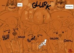 anthro bandit_heeler bluey_(series) censored censored_genitalia censored_penis duo female genitals humanoid_genitalia humanoid_penis male male/female penis sheeplygoatus wendy_(bluey)