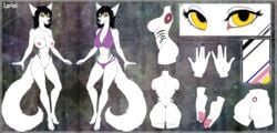 2019 anthro areola black_hair breasts canid canine eyelashes female fox hair mammal nipples p-v-s pussy solo yellow_eyes