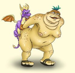 arms_behind_back ass ass_grab big_ass big_belly big_breasts big_butt big_nipples blue_hair brown_skin chubby dragon ear_piercing fat_lady_(spyro) female frog from_behind gnorc hanging_breasts huge_ass humanoid lizard male monster monster_girl pink_skin purple_eyes purple_skin sagging_breasts sex spyro spyro_reignited_trilogy spyro_the_dragon straight stupid troll ugly vaginal_penetration