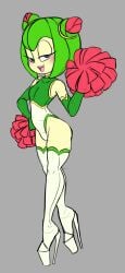 cheerleader cosmo_the_seedrian female female_only high_heels solo sonic_(series) tagme thigh_gap thighhighs wayesh