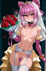 ai_generated brawl_stars melodie_(brawl_stars) wedding_lingerie wedding_veil