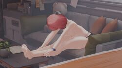 bed female_commander_(girls'_frontline) fingering fingering_pussy fingering_self girls'_frontline girls'_frontline_2:_exilium happy_female nude_female pink_hair solo_female solo_masturbation video_game_character video_games