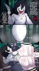 comic creamy_lemon_pie creepypasta dialogue femboy forced gay jeff_the_killer slenderman tagme