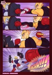 anthro bandai_namco beelzemon box boxing boxing_gloves demon digimon female_fox fox taomon training vixen yourdigimongirl
