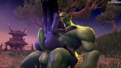 3d animated ass assjob breasts buttjob draenei draenei_female female hotdogging large_breasts male male/female nude orc orc_male penis purple_skin sound source_filmmaker the_firebrand video world_of_warcraft x'sara