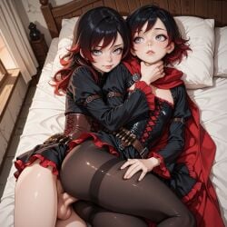 1:1 1:1_aspect_ratio ai_generated anal anal_penetration anal_sex anime anime_style big_ass big_dick big_penis black_hair crossdressing femboy flat_chest flat_chested gay genderswap genderswap_(ftm) lips male male_only otoko_no_ko otokonoko penis red_hair ruby_rose rwby sex sissy tomgirl trap twink uncensored veiny_penis yaoi