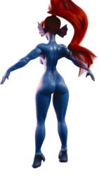 3d alpha_channel blender blue_skin female female_only transparent_background undertale undyne wo262