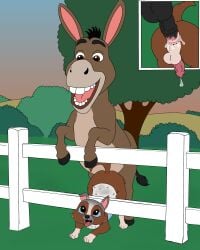 4:5 absurd_res anal anal_orgasm anal_penetration animal_genitalia animal_penis anus asinus ass_up backsack balls bodily_fluids canid canine canine_genitalia canine_penis canis chihuahua cum cum_from_ass cum_in_ass cum_inside cum_while_penetrated cumshot digital_media_(artwork) domestic_dog donkey donkey_(shrek) dreamworks dreamworks_animation dripping duo ejaculation equid equine equine_genitalia erection feet fence feral feral_on_feral feral_penetrated feral_penetrating feral_penetrating_feral fur genital_fluids genitals hands-free hi_res hooves interspecies knot larger_male looking_pleasured male male/male male_penetrated male_penetrating male_penetrating_male mammal open_mouth orgasm orgasm_face outside outside_sex paws penetration penile penile_penetration penis penis_in_ass perrito_(puss_in_boots) plant puss_in_boots:_the_last_wish puss_in_boots_(dreamworks) puss_in_boots_(film) puss_in_boots_(franchise) puss_in_boots_the_last_wish sex sheath shrek_(series) simultaneous_orgasms size_difference smaller_male smaller_penetrated smile tail teeth toes tongue tongue_out toy_dog tree unclejock universal_pictures universal_studios