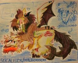 anthro anthro_on_feral anthro_penetrated berger_blanc_suisse bestiality blush cal_(malborocat) canid canine canis domestic_dog dragon duo feral from_behind_position fur furred_dragon furred_scalie grabbing_from_behind halcyon_(malborocat) herding_dog hi_res hooves humping looking_pleasured malborocat male male/male mammal mythological_creature mythological_scalie mythology pastoral_dog penetration scalie scar self-harm sex tongue tongue_out traditional_media_(artwork) trans_(lore) trans_man_(lore)