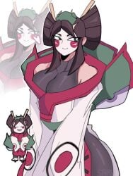 1girls big_breasts brawl_stars breasts brown_hair female female_only heart huge_breasts kaze_(brawl_stars)