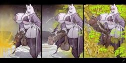 areolae bathroom big_breasts big_penis bikini bikini_bottom bikini_top breasts chunky_cum clothed clothing cum cumshot curvy deltarune english_text eyebrows eyelashes eyeliner eyes_rolling_back fart fart_fetish flaccid fur furry furry_only futa_only futanari garter_straps hyper hyper_penis lactation masturbation navel navesnor nipples nipples_visible_through_clothing onomatopoeia penis piss pissing precum robe text thighhighs toriel toriel_(deltarune) undertale urine veiny_penis watersports white_body white_fur yellow_cum