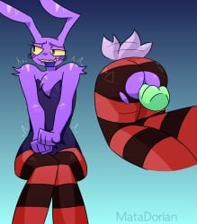 2026 anal anal_masturbation anal_penetration anthro anus blue_tongue blush blush_lines clothed clothed_anthro clothing colored digital_media_(artwork) dildo dildo_in_ass dildo_insertion dress embarrassed exposed_butt fangs femboy fur glitch_productions green_dildo gripping_clothes jax_(tadc) lagomorph legwear leporid light lighting line_art male mammal masturbation matadorian object_in_ass penetration purple_body purple_fur rabbit resisting_orgasm sex_toy sex_toy_in_ass sex_toy_insertion shaded shy solo tail tail_motion tailwag teeth the_amazing_digital_circus tights tongue torn_clothing torn_legwear torn_tights witch_costume