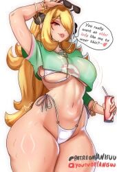 1girls anisdrawn big_breasts bikini breasts cynthia_(pokemon) female female_focus female_only grand_theft_auto grand_theft_auto_vi gta_vi_cover_girl light-skinned_female light_skin long_hair looking_at_viewer nintendo pokemon solo solo_female thick_thighs thighs wide_hips
