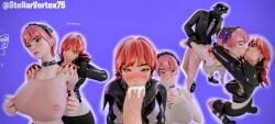 1boy 2girls fortnite hana_park_(fortnite) mina_park_(fortnite) stellarvortex75