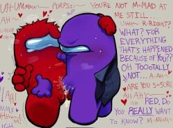 among_us among_us_(series) among_us_purple among_us_red cum dialogue penis pussy pussy_juice vaginal_penetration vaginal_sex