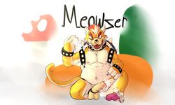 2019 3_toes 4_fingers anthro balls bowser bracelet claws cock_ring cum cum_drip cum_in_mouth cum_in_own_mouth cum_inside cum_on_hand cum_on_paw cum_on_self domestic_cat drinking drinking_cum dripping felid feline felis fur furry furry_only hair hi_res hindpaw humanoid_penis jewelry koopa looking_at_viewer male male_only mammal mario_(series) masturbation meowser musclegut muscular nintendo no_humans nude open_mouth overweight pawpads paws penis reptile scalie simple_background sitting slightly_chubby solo spikes super_mario_3d_world thekinkybear toes uncut video_games