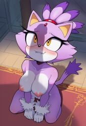 1boy 1girls ai_generated anthro blaze_the_cat blush breasts erection fang female male male/female mobian_(species) nipples nude penis pussy sega shadow silhouette sonic_(series) sonic_the_hedgehog_(series) teeth unknown_artist