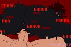 1boy 1boy1girl 1girls 2d 2d_(artwork) artist_name black_body chara cowgirl_position errortale faceless_male female frisky_69 glitching hetero hetero_sex male male/female naked naked_female naked_male nude nude_female nude_male red_background straight straight_sex tagme undertale vaginal_penetration