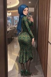 ai_generated female hijab hijabi pantyhose selfie selfie_pose tanned tanned_female tanned_skin