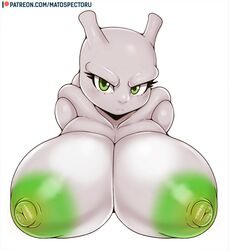 1girls alternate_color anthro anthrofied areolae artist_name big_breasts big_nipples breasts bust bust_style busty feline female female_only furry green_areola green_eyes green_nipples huge_breasts inverted_nipples large_breasts matospectoru mewtwo nintendo nipples no_humans patreon_logo pokemon pokemon_(species) pokemon_rgby shiny_pokemon simple_background solo text url video_games watermark white_background