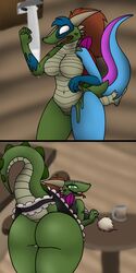 anthro argonian bethesda_softworks breasts drawings female goo_transformation lizard lusty_argonian_maid pussy reptile scalie skyrim tail the_elder_scrolls transformation