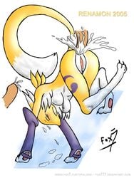 anthro buggery color cum digimon female fox7 fur furry male nude renamon sex tagme