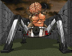 1girls bethesda_softworks body_horror breasts cyborg demon doom female id_software nightmare_waifu oniontrain spider_mastermind_(doom) tagme