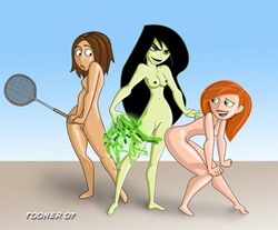 bonnie_rockwaller disney female female_only human kim_possible kimberly_ann_possible multiple_females multiple_girls nipples shego straight_hair tagme tooner yuri