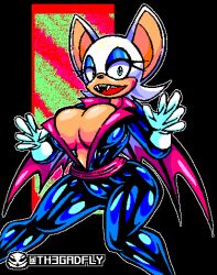 breasts cleavage female female_focus female_only morbius pinup rouge_the_bat sega solo sonic_(series) th3gadfly thick_thighs thighs vampire