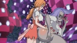 1futa 1girl1futa 1girls anal animated big_ass charlotte_brulee clothed_sex clothing doggy_style female futa_on_female futanari gif intersex moulinbrush nami older_female one_piece penis post-timeskip ugly_female younger_futanari