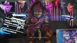 3d 3d_(artwork) alien ambiguous_gender balls big_penis camera flaccid group hanar krack_(rooking) krogan male male/ambiguous male_only mass_effect muscular muscular_male penis rooking tentacle uncut video_games