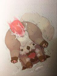 1boy 1girls 2017 3_toes all_fours ass big_ass bottom_view brown_fur clitoris cum cum_in_pussy cum_inside cum_on_ground cum_splatter duo feet female feral fluffy fluffy_tail fucked_silly fur furry huff human interspecies male male_penetrating nintendo nude open_mouth orgasm pawpads paws penetration penis pink_nose pink_pawpads pokémon_(species) pokemon pokemon_(species) pokemon_sm pussy rear_view rockruff saliva saliva_string sex sillywolf simple_background sketch solo_focus sweat tan_fur text thick_thighs toes tongue traditional_media_(artwork) trembling vaginal_penetration video_games watermark white_fur wide_hips