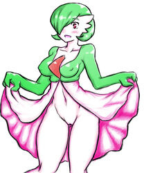 1girls absurd_res blush breasts cage_(artist) eyelashes female female_gardevoir female_only gardevoir hi_res humanoid navel nintendo nipple_outline open_mouth pokemon pokemon_(species) pokemon_rse pussy solo video_games