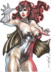 1girls 2023 avengers curvy_body curvy_female curvy_figure ed_benes_studio female_focus hi_res huge_breasts jeferson_lima long_hair marvel marvel_comics scarlet_witch solo_female voluptuous voluptuous_female wanda_maximoff x-men