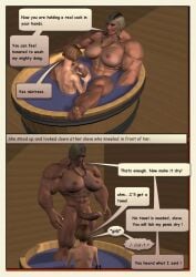 3d ablearcher abs bathing biceps big_dom_small_sub big_muscles big_penis comic domination futa_is_bigger futadom futanari futanari_on_male huge_cock large_penis male muscular_arms muscular_back muscular_futanari size_difference submissive_male veiny_penis