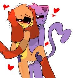 anthro anthro_on_anthro anthro_only bad_art canine catnap catnap_(poppy_playtime) critters_(poppy_playtime) dogday dogday_(poppy_playtime) doggy domestic_cat domestic_dog feline furry_only gay no_humans orange_fur orange_skin poppy_playtime poppy_playtime_(chapter_3) purple_fur purple_skin sex smiling_critters tagme