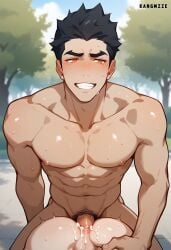 ai_generated avatar_legends balls biceps big_penis brown_hair ejaculation gay hot kangmzze mako male male_only muscles muscular muscular_male nipples penetration penis sex the_legend_of_korra thighs yaoi