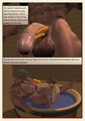 3d ablearcher abs bathing biceps big_dom_small_sub big_muscles big_penis comic domination futa_is_bigger futadom futanari futanari_on_male huge_cock large_penis male muscular_arms muscular_back muscular_futanari size_difference submissive_male veiny_penis