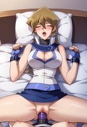 ai_generated alexis_rhodes missionary_position strap-on yu-gi-oh! yu-gi-oh!_arc-v yu-gi-oh!_gx yuri